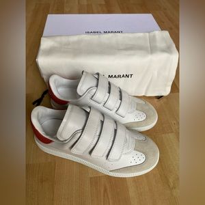 New Isabel Marant Beth Velcro Sneaker shoe in terracotta 35